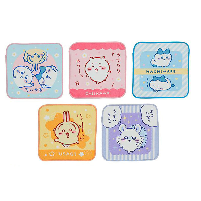 【お取り寄せ商品】ミニタオル5枚組 ちいかわ キラキラバラエティ