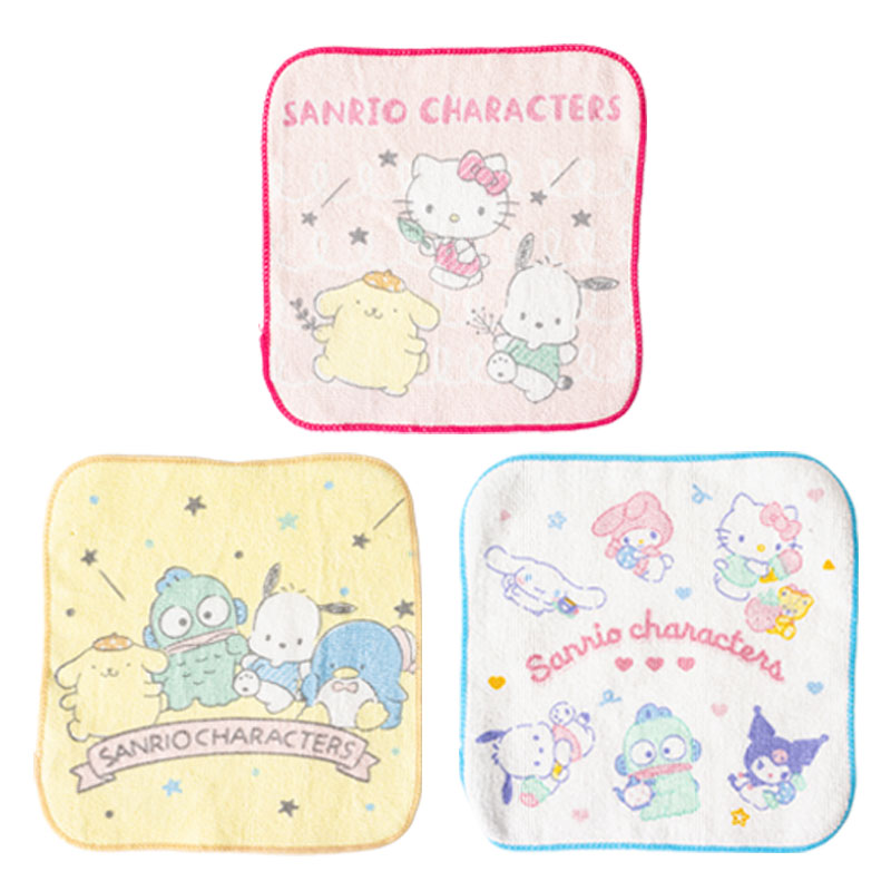 プチタオル 16×16cm サンリオキャラクターズ 3枚組