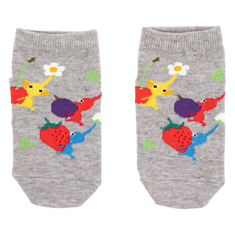 キッズ スニーカー丈ソックス ピクミン グレー 15-20cm