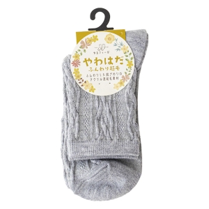 レディース ゆるフィール やわはだ ふんわり起毛 フロート繩 22-24cm 22-24cm