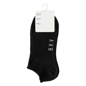 レディース a.v.v スニーカーソックス 無地 ネイビー 23-25cm 23-25cm
