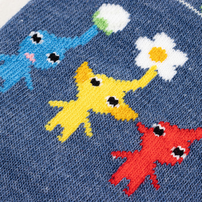 キッズ スニーカー丈ソックス ピクミン ネイビー 15-20cm
