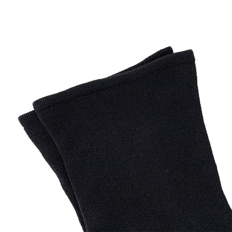 足元らくらく 肌ざわりやわらかソックス クルー丈 ブラック 22-24cm