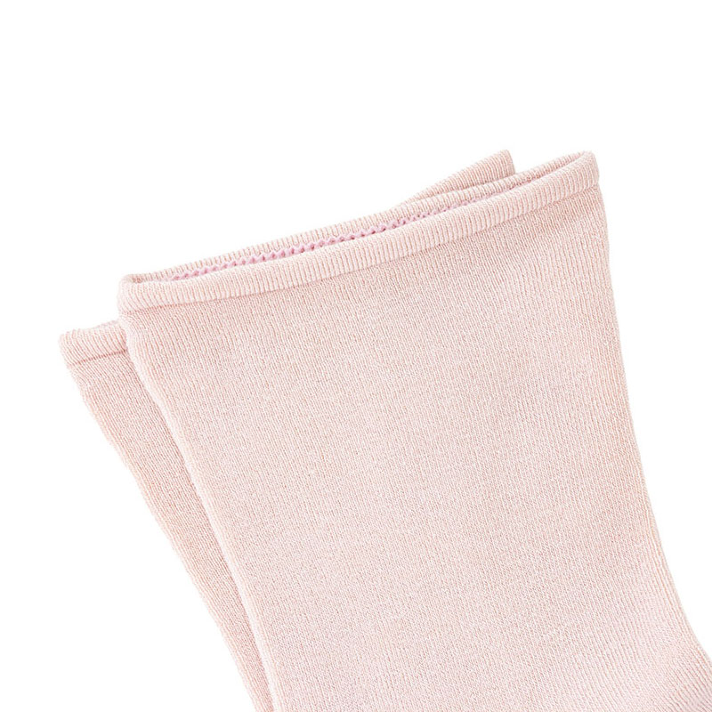 足元らくらく 肌ざわりやわらかソックス クルー丈 ピンク 22-24cm