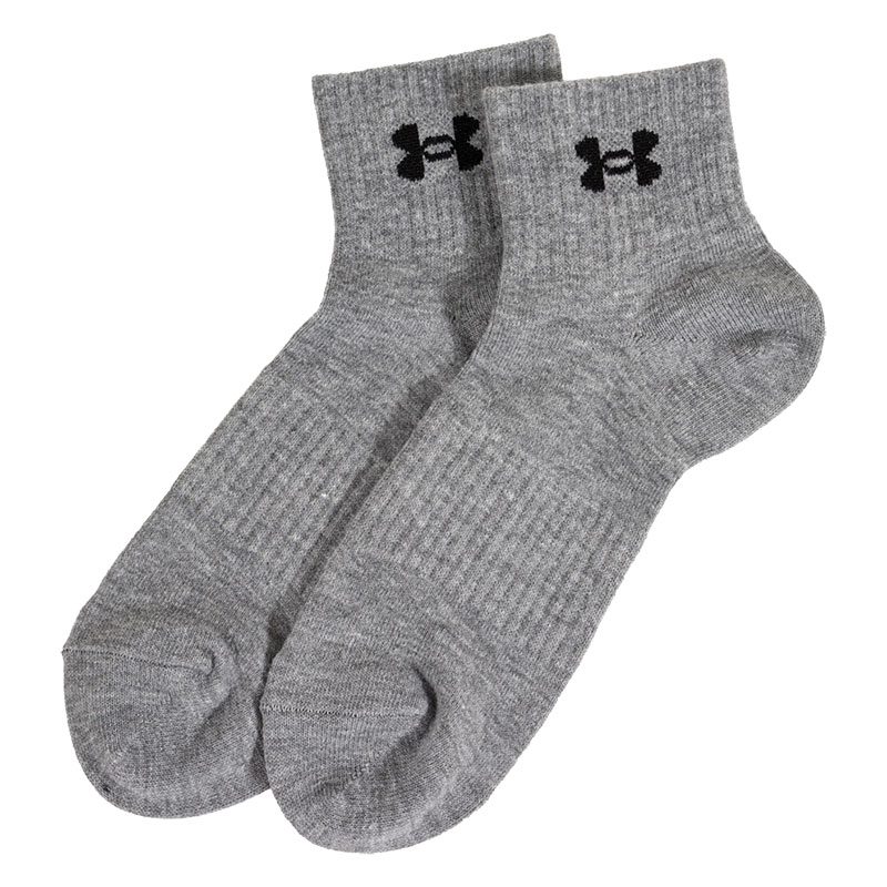 メンズ アンダーアーマー 強靭 無地 ロゴ ショート丈 MIX 2足組