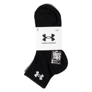 キッズ ソックス ショート丈 3足組 無地ロゴ 23-25cm