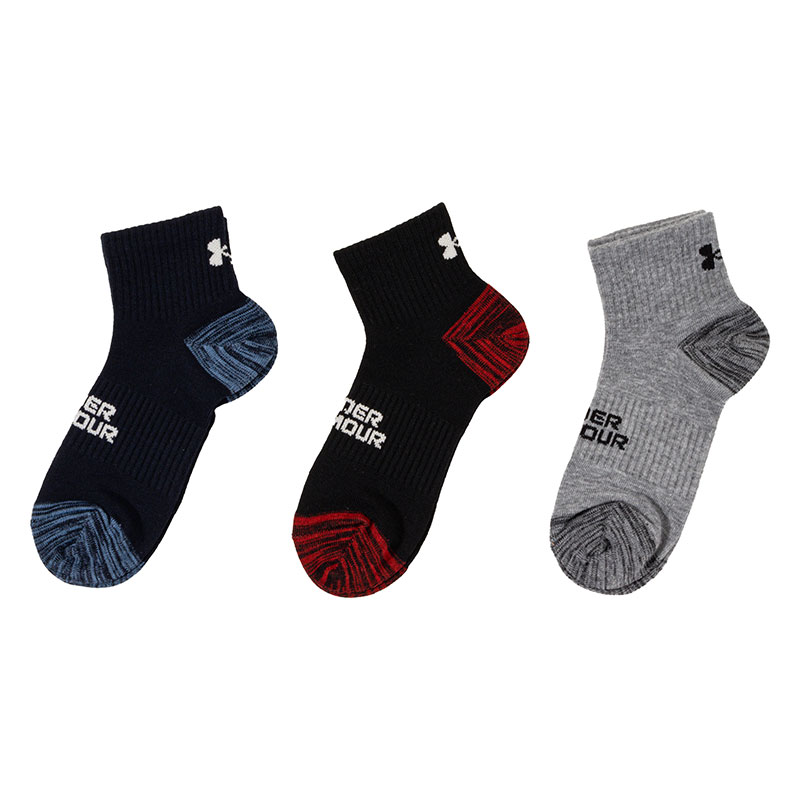 キッズ ソックス ショート丈 3足組 バイカラー 23-25cm