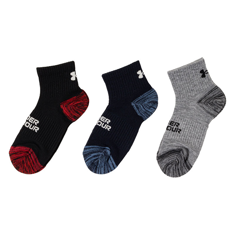 キッズ ソックス ショート丈 3足組 バイカラー 21-23cm