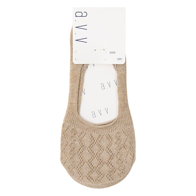 レディース a.v.v カバーソックス フロート ベージュ 23-25cm