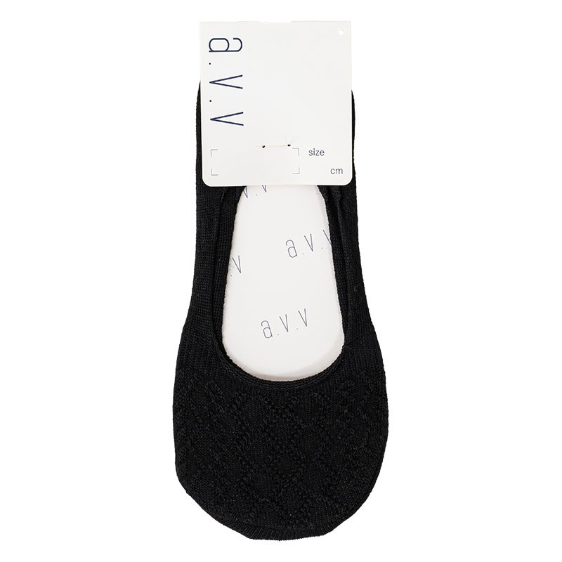 レディース a.v.v カバーソックス フロート ブラック 23-25cm