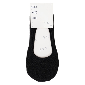 レディース a.v.v カバーソックス フロート ブラック 23-25cm