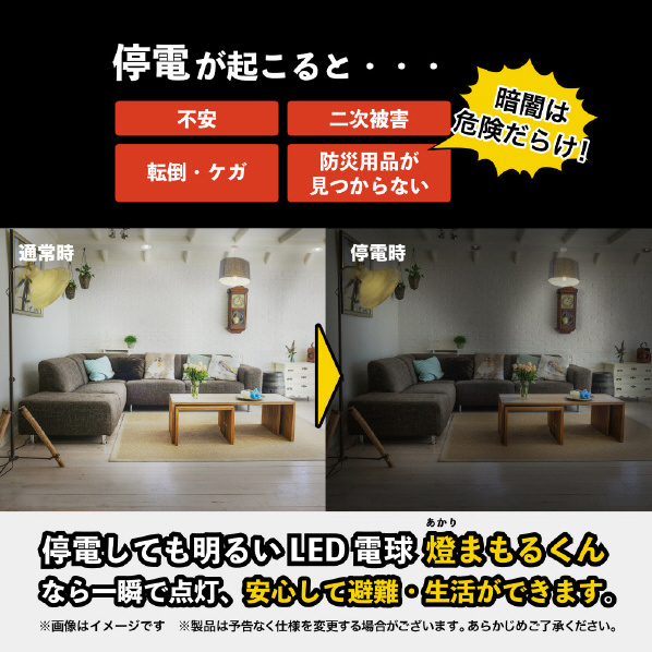 非常用LED電球 昼光色 TAL-690-1