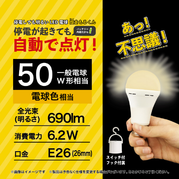 非常用LED電球 電球色 TAL-690-2