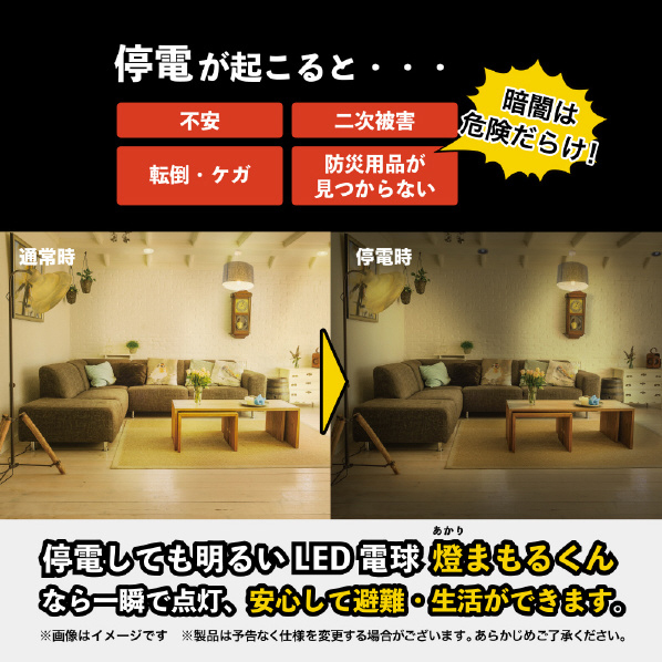 非常用LED電球 電球色 TAL-690-2