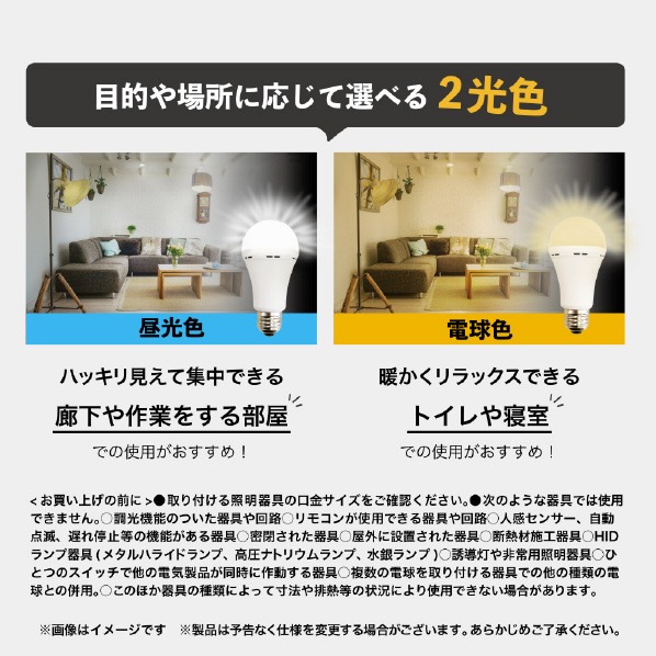 非常用LED電球 電球色 TAL-690-2