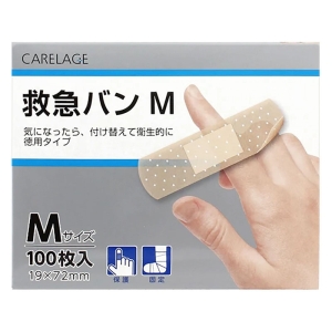 CARELAGE 救急バン Mサイズ 100枚入