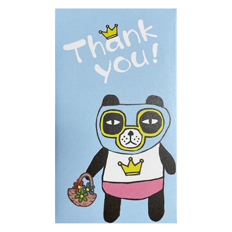 EMOEMO ぽち袋 くま柄 3枚 Thank you!