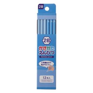かきかた鉛筆2B12本 ブルー