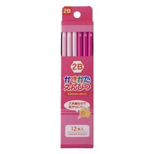 かきかた鉛筆 2B 12本 ピンク