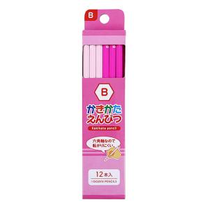 かきかた鉛筆B12本 ピンク