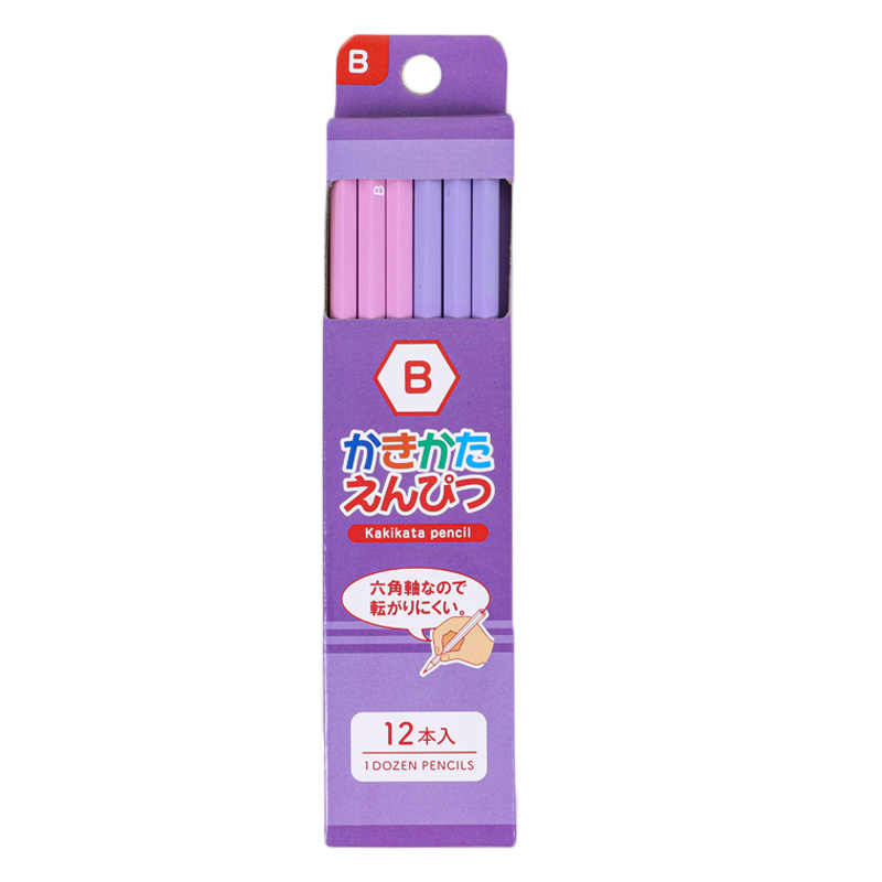 かきかた鉛筆 B パープル 12本入り