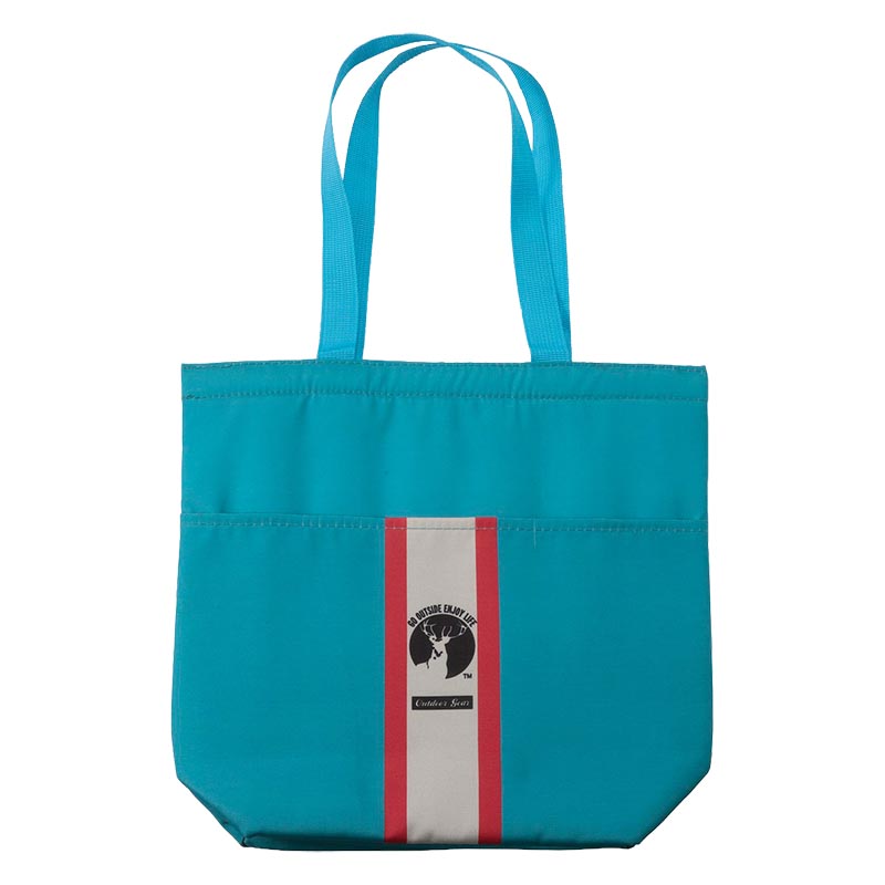 トートクーラーバッグ 6L ターコイズ×レーシングストライプ