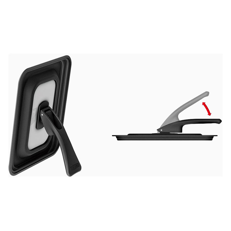 【お取り寄せ商品】折りたたみスタンド式玉子焼きフライパンフタ KLI-001 ブラック