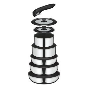 【お取り寄せ商品】取っ手のとれるフライパン8点セット ステンレス ガス火・IH対応