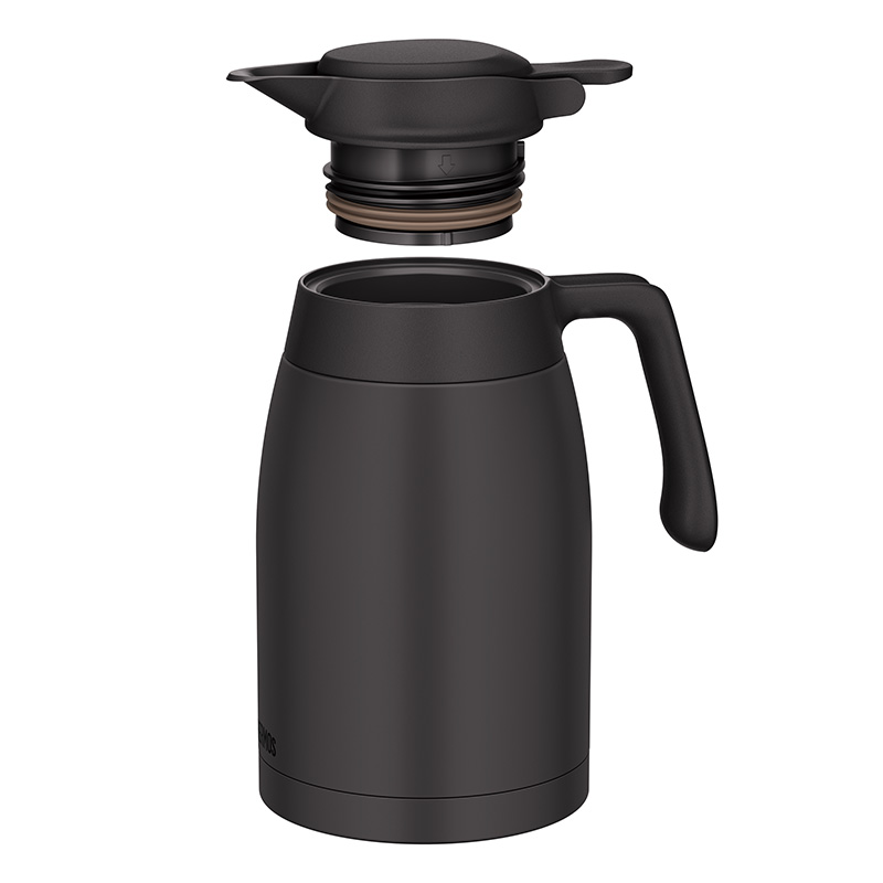 ステンレスポット 1.5L 保温・保冷 ダークグレー