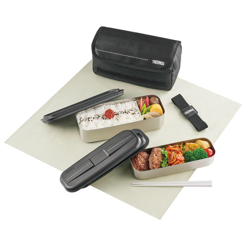 フレッシュランチボックス 1100ml ドットブラック