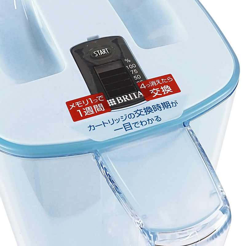 ポット型浄水器 カートリッジ2個付き KBLQCB2M