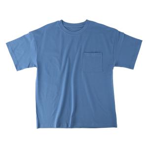 メンズ・ポケット付き半袖Ｔシャツ ブルー