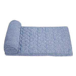 枕つきペットベッド ネイビー 冷感 厚型