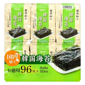 国内加工 韓国海苔 お徳用96枚入 12袋詰(8切8枚)
