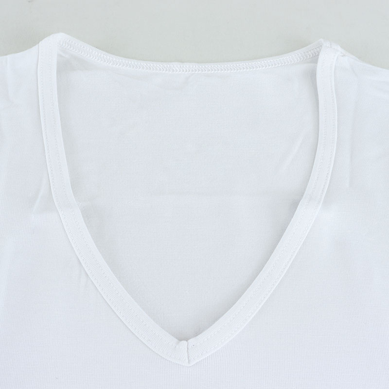 紳士 吸湿発熱インナー(半袖V首)ホワイト