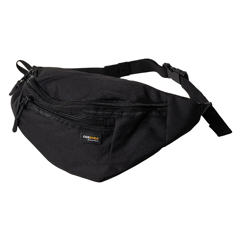 高耐久撥水 ウエストポーチ 2.3L ブラック