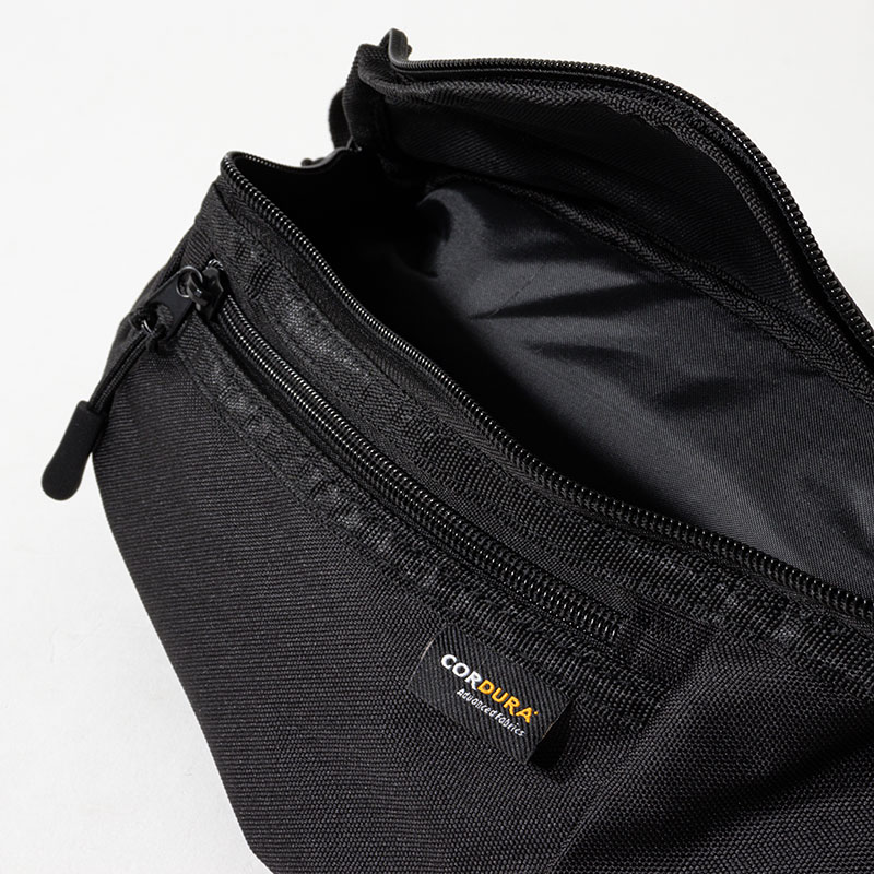 高耐久撥水 ウエストポーチ 2.3L ブラック
