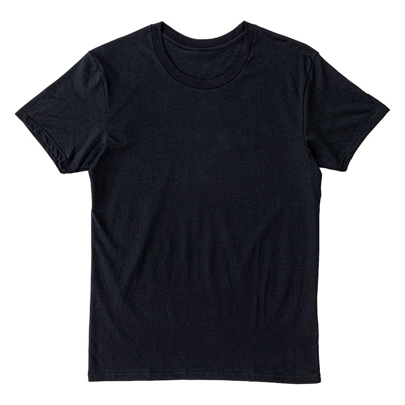 メンズ 吸汗速乾インナー 2枚組 半袖 丸首 ブラック