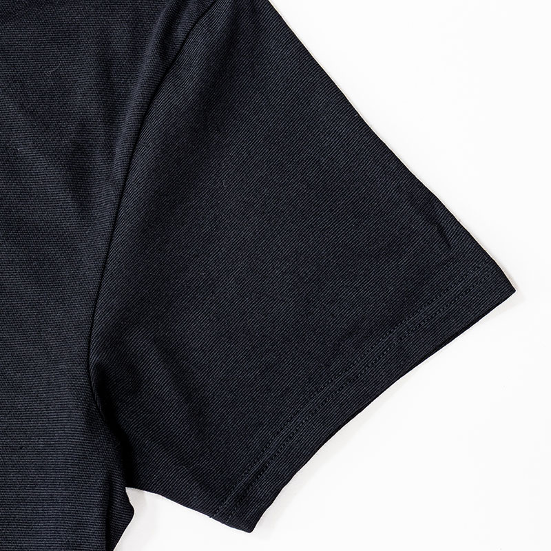 メンズ 吸汗速乾インナー 2枚組 半袖 V首 ブラック