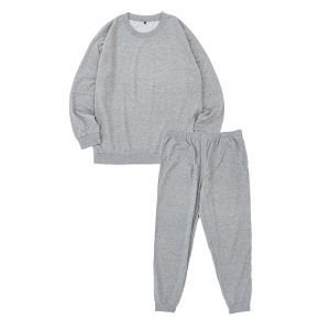 【お取り寄せ商品】メンズ 長袖 ルームウェアセット 杢グレー