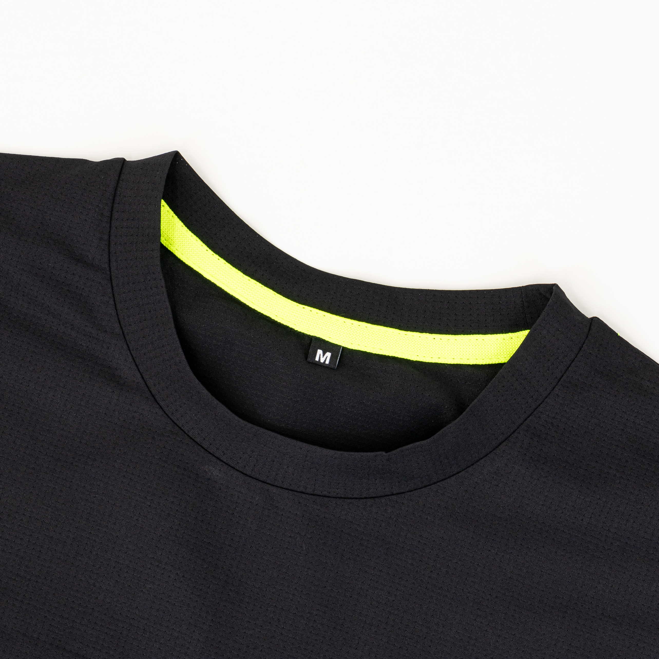 メンズ ドットメッシュ長袖Tシャツ ブラック