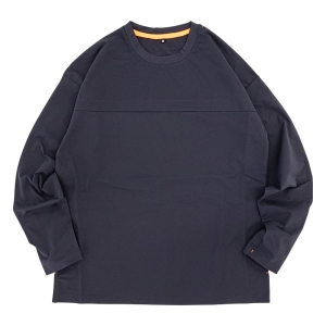 メンズ ドットメッシュ長袖Tシャツ チャコール