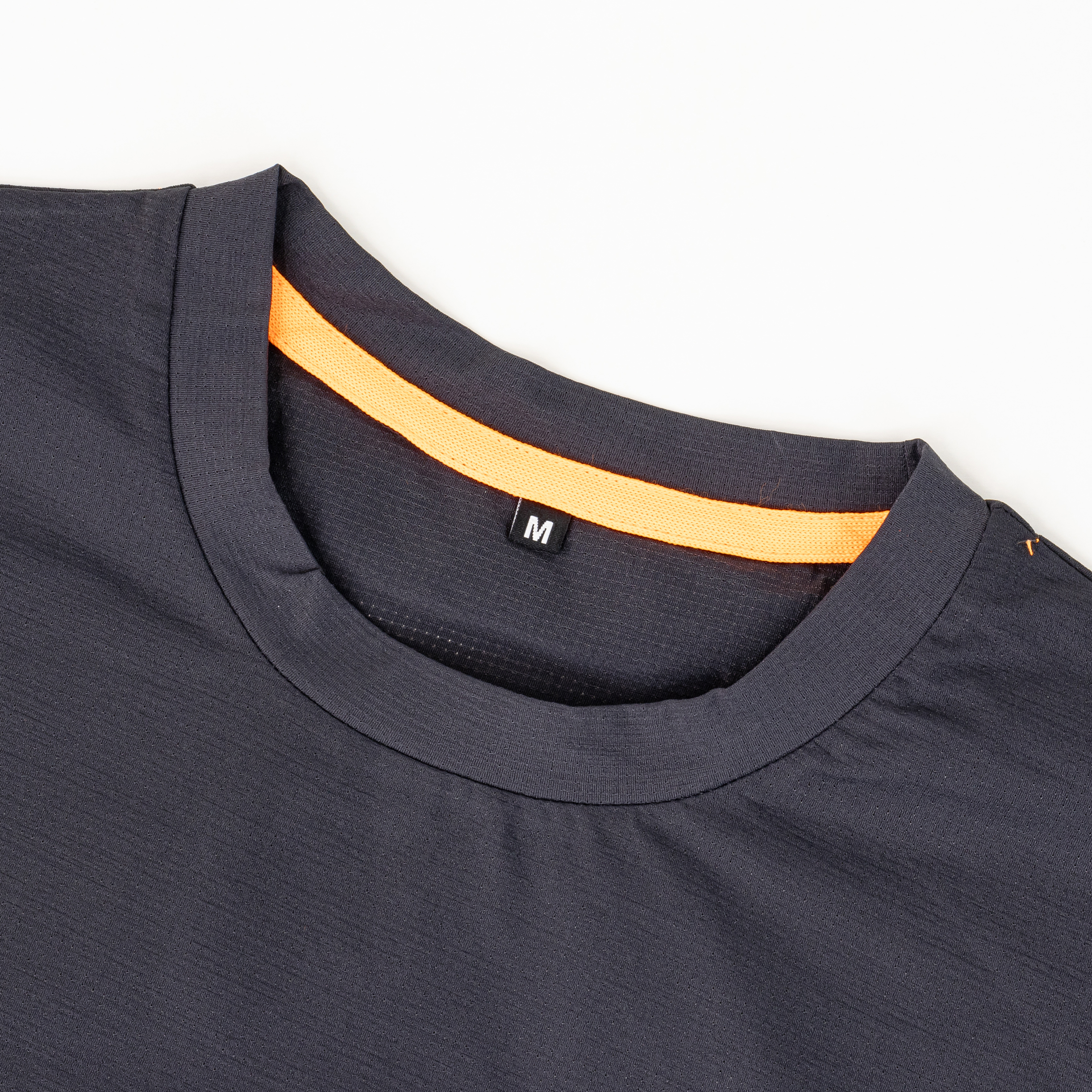 メンズ ドットメッシュ長袖Tシャツ チャコール