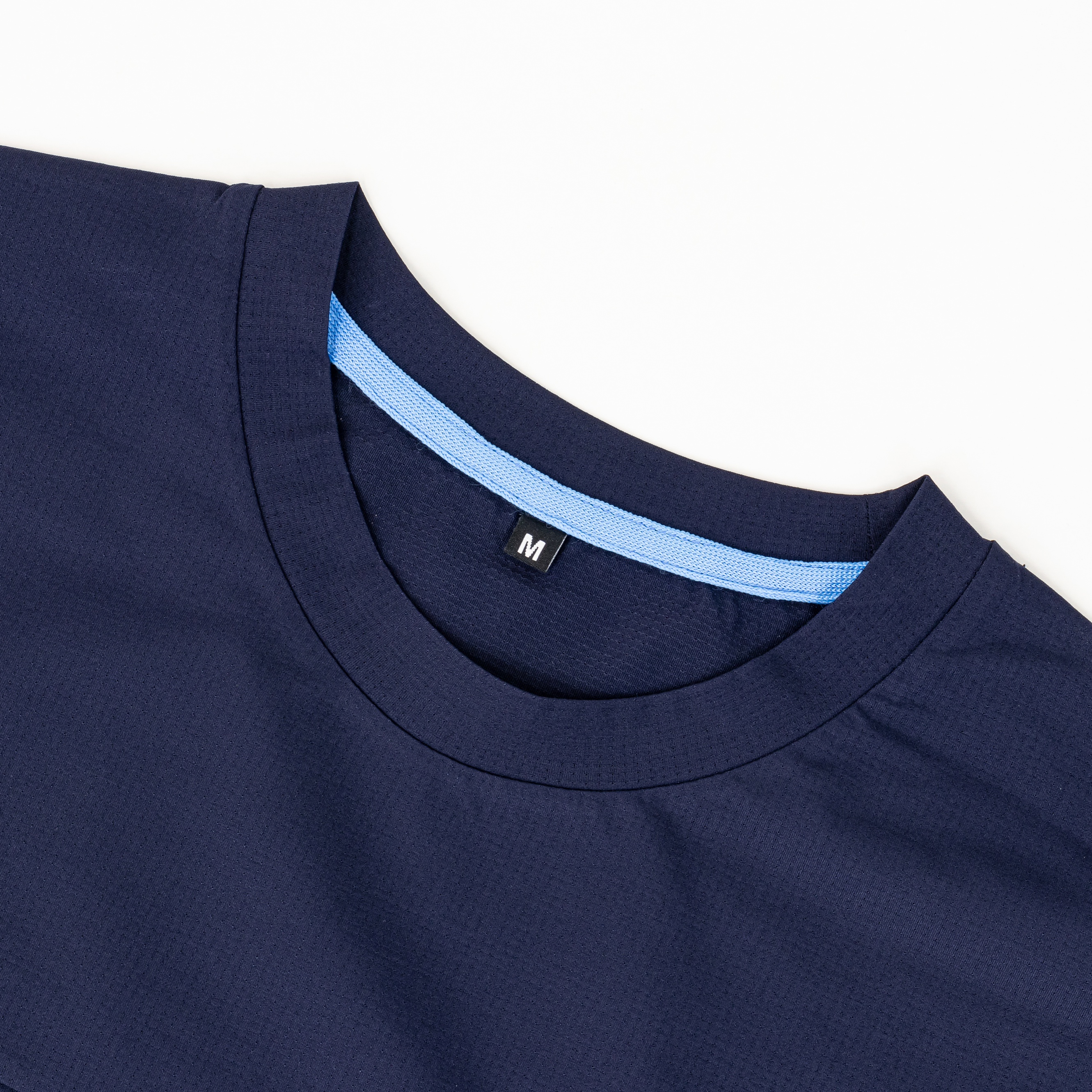 メンズ ドットメッシュ長袖Tシャツ ネイビー