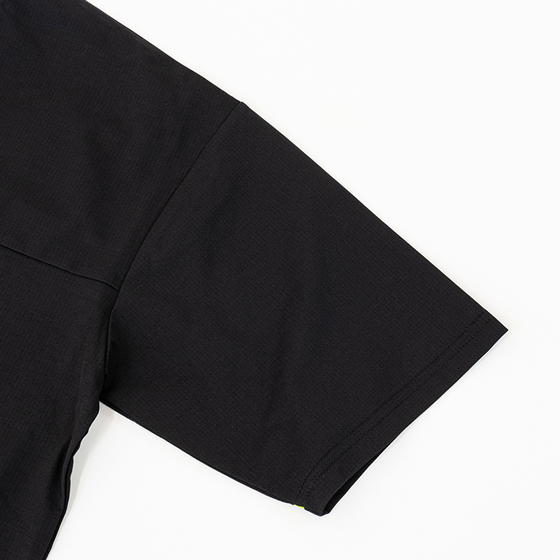 メンズ ドットメッシュ半袖Tシャツ ブラック