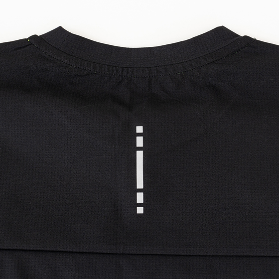 メンズ ドットメッシュ半袖Tシャツ ブラック