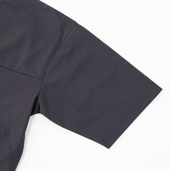 メンズ ドットメッシュ半袖Tシャツ チャコール