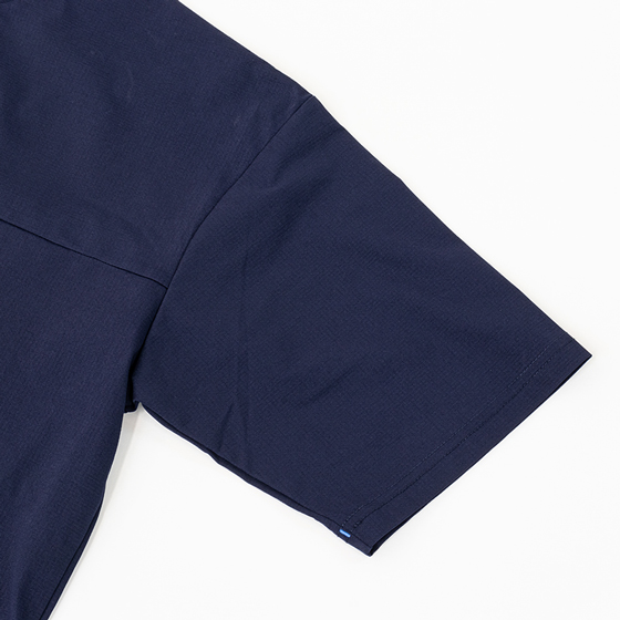 メンズ ドットメッシュ半袖Tシャツ ネイビー