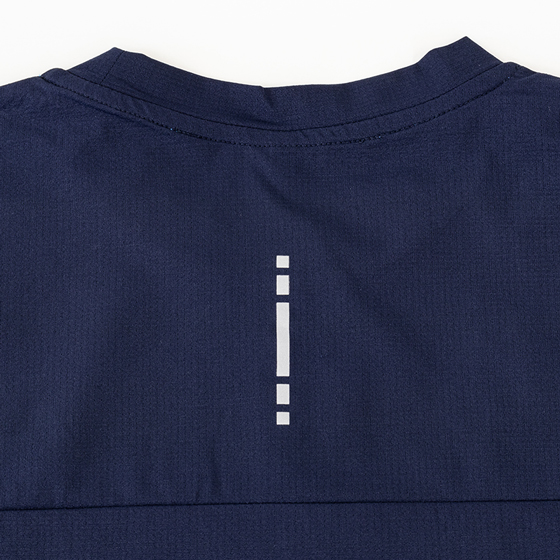 メンズ ドットメッシュ半袖Tシャツ ネイビー