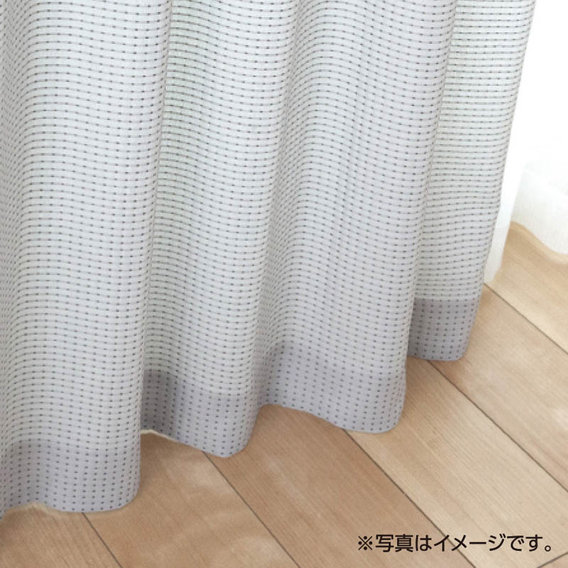 カーテン4枚組 100×135cm ドット グレー